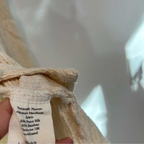 Savannah Morrow The Label long Sleeve button down shirt small women silk bamboo - Picture 6 of 9